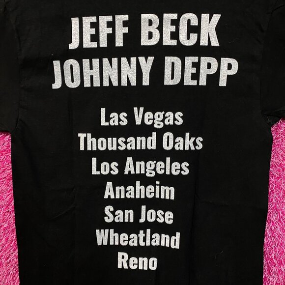 Jeff Beck Johnny Depp California Nevada Rock Duo Tour Tee S - Picture 4 of 4